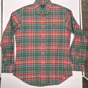 Ralph Lauren Green and Red Plaid Shirt
